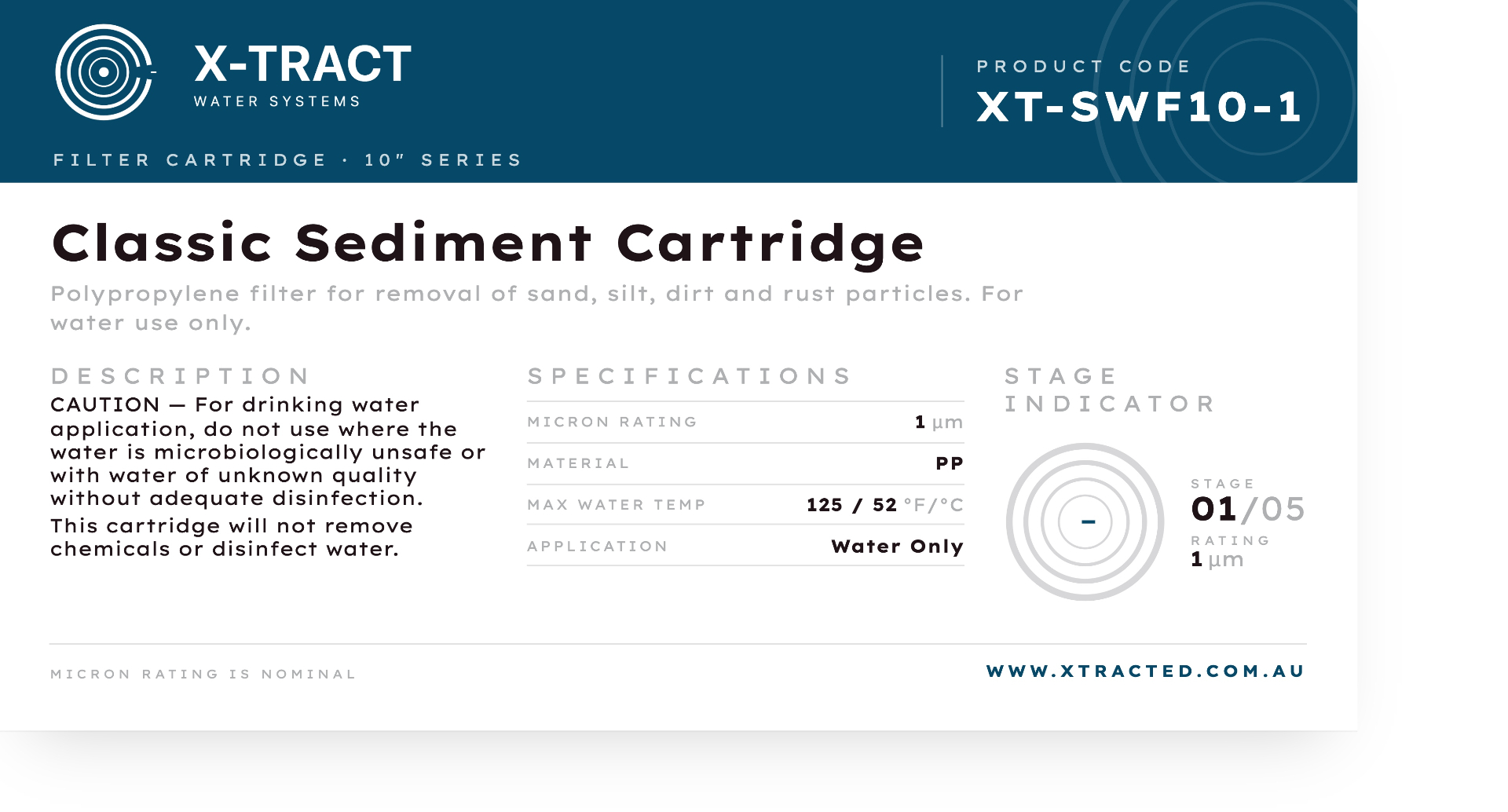 Sediment Cartridge · 1 Micron